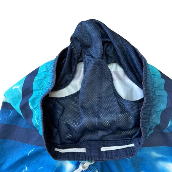 Nike Mens Swim Trunks Shorts Mens Medium Lined Pockets Storm Graphic Blue AOP - Picture 5 of 7